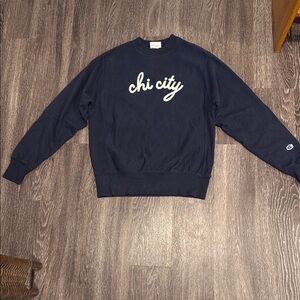 Champion Men's Crewneck Sweater in Navy Blue